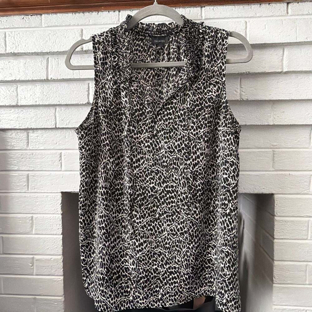 Talbots Sleeveless Blouse Size L